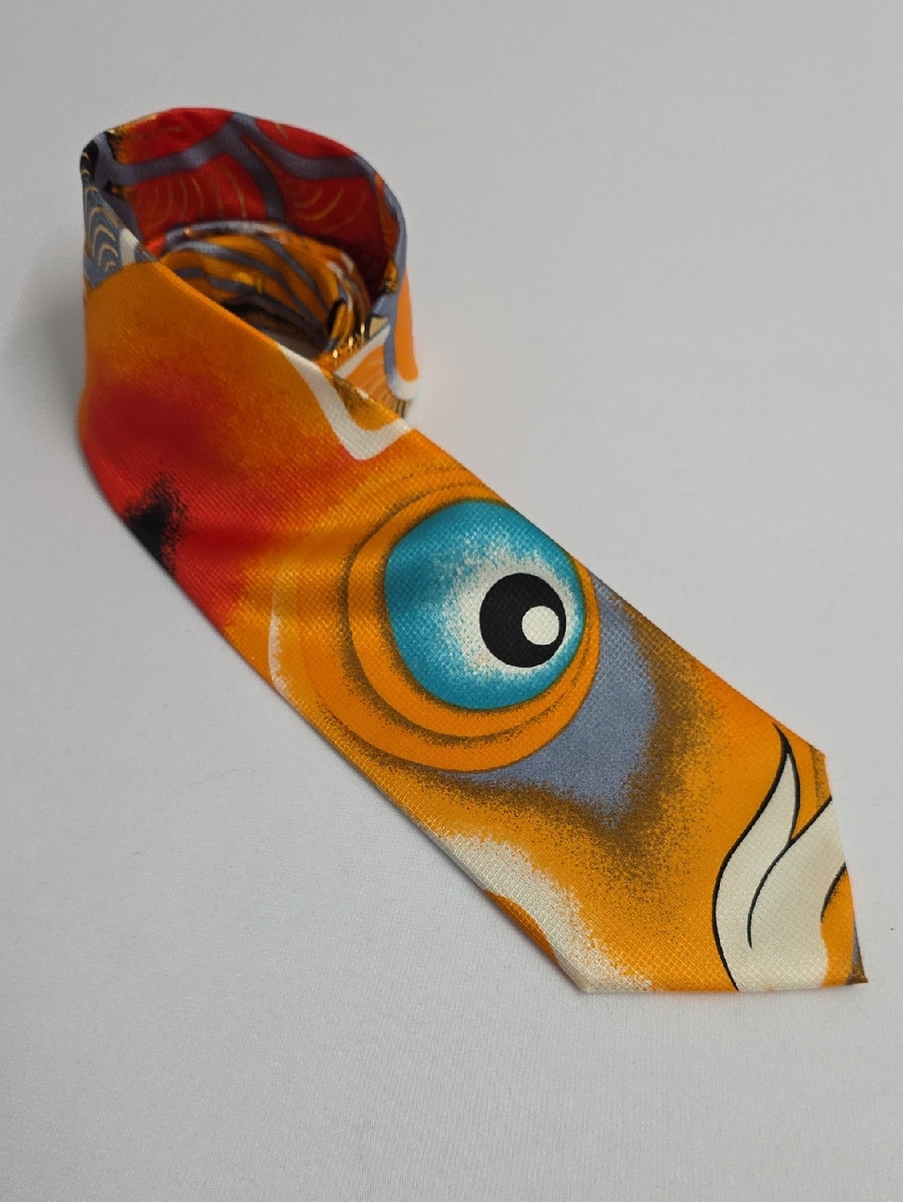 Japanese Koi Fish Tattoo Art Novelty Necktie Made in Japan Polyester